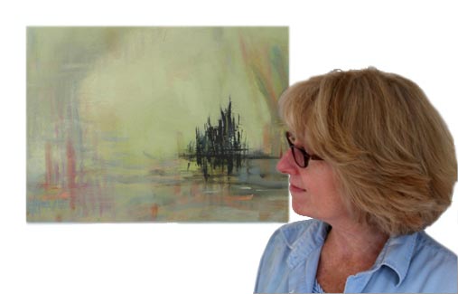 Mary Romer, in her studio
